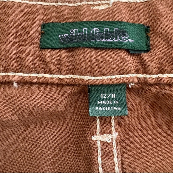 Wild Fable Women's Mid-Rise Baggy Cargo Pants Size 12R Rugged Twill Cotton NWT - Picture 6 of 9